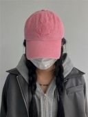 帽子女韩国东大门代购 memuse复古水洗鸭舌帽 字母刺绣简约棒球帽