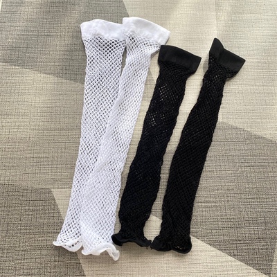韩版网眼袜套芭蕾风中筒袜堆堆袜腿套防晒护臂套美腿袜渔网小腿袜