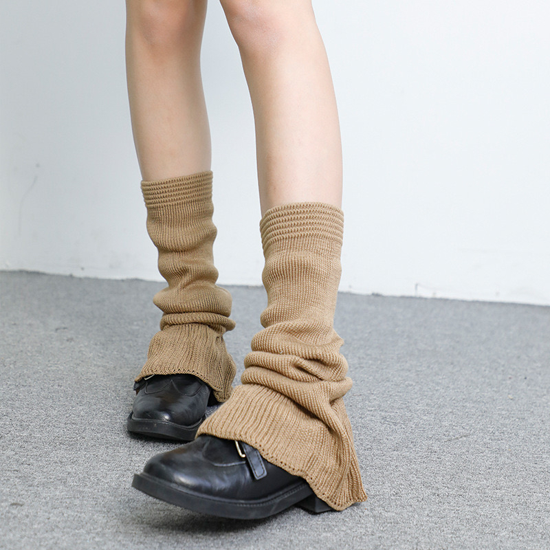 冰丝凉感针织堆堆袜Y2K亚文化喇叭筒花边腿套辣妹显瘦芭蕾风袜套