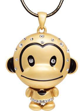 小猴子生肖吊坠长款高档毛衣链