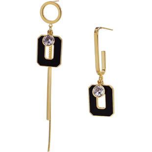 圆脸显瘦耳饰女长款不对称耳环2025年新款潮耳坠韩国气质网红饰品