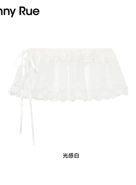 GOOD FA 2025春夏女士纯色百搭系带蕾丝腰饰屁帘