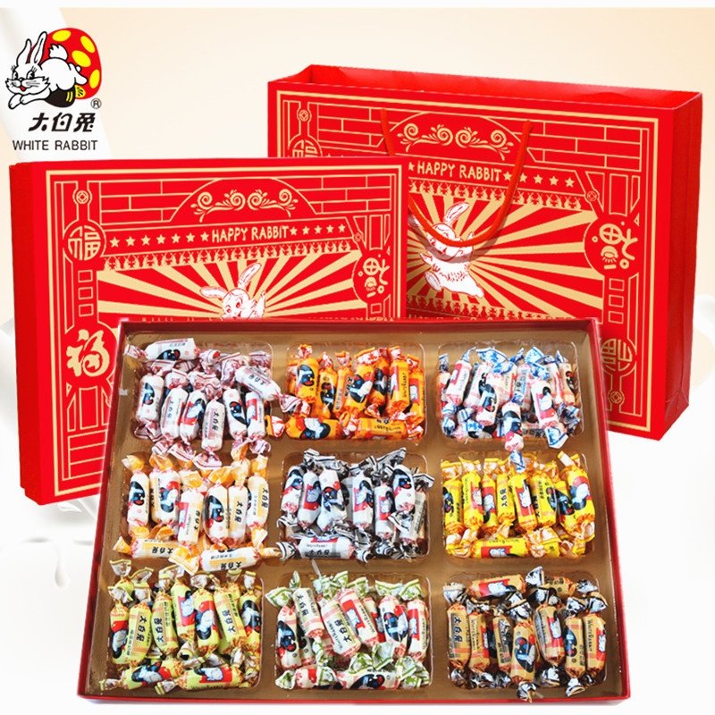 大白兔奶糖混合口味12种礼盒装糖果送女友生日礼物公司团购