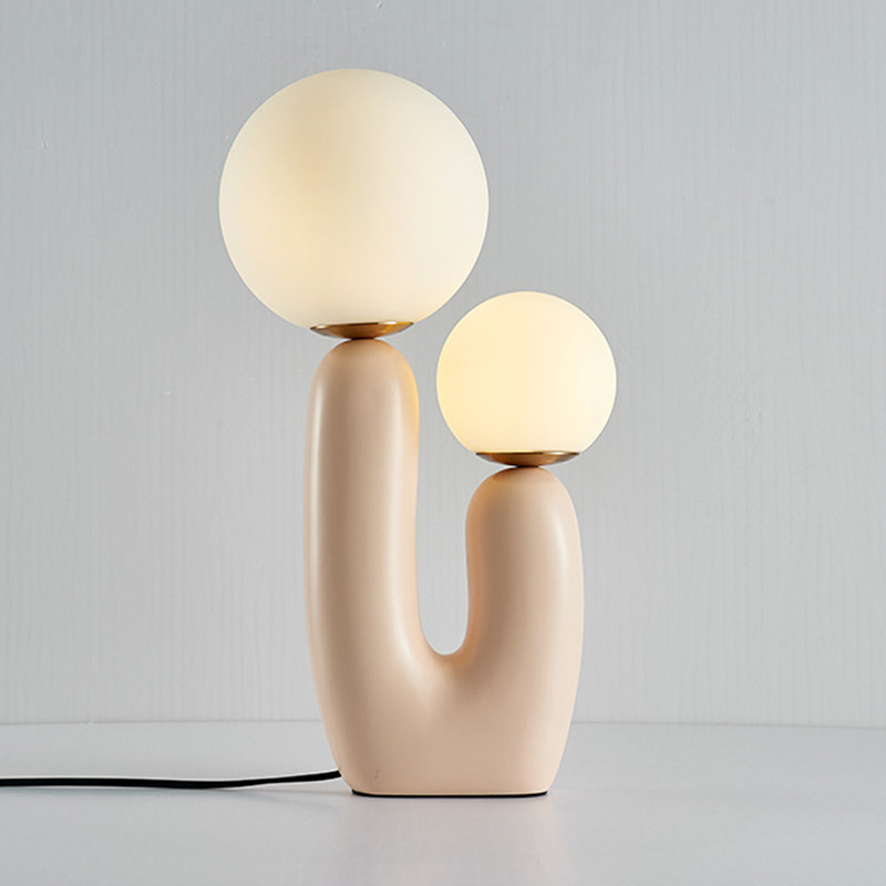 北欧植物台灯卧室床头柜灯饰客厅书桌装饰灯具个性创意艺术简约灯