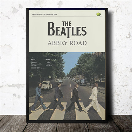 装饰画有框挂画墙壁摇滚音乐海报披头士乐队The Beatles posters