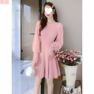 毛衣裙子配大衣打底针织衫 Y9Z打底连衣裙女秋冬新款 中长款