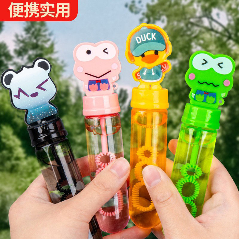 公园景区摆摊玩具小孩手持吹泡泡儿童户外吹泡泡水卡通鸭子泡泡棒
