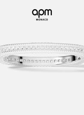 APM Monaco密镶手镯气质高端奢华方形手饰女送人新年情人节礼物