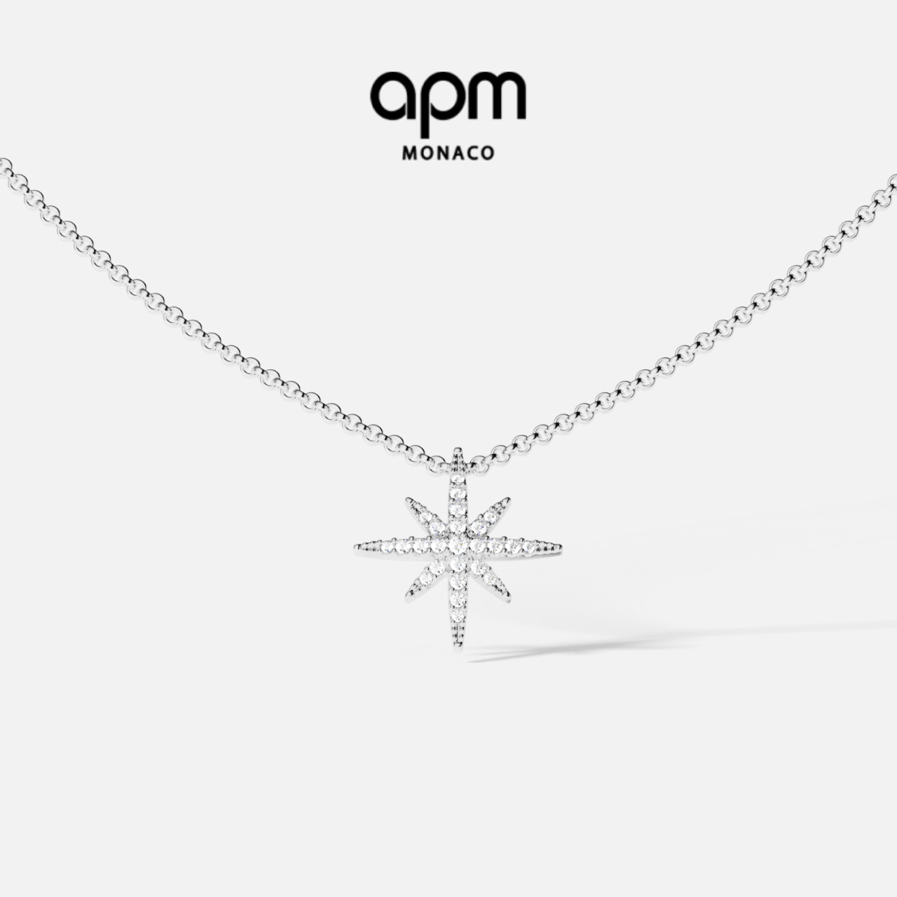APM Monaco 六芒星项链银女颈链简约气质轻奢设计锁骨链生