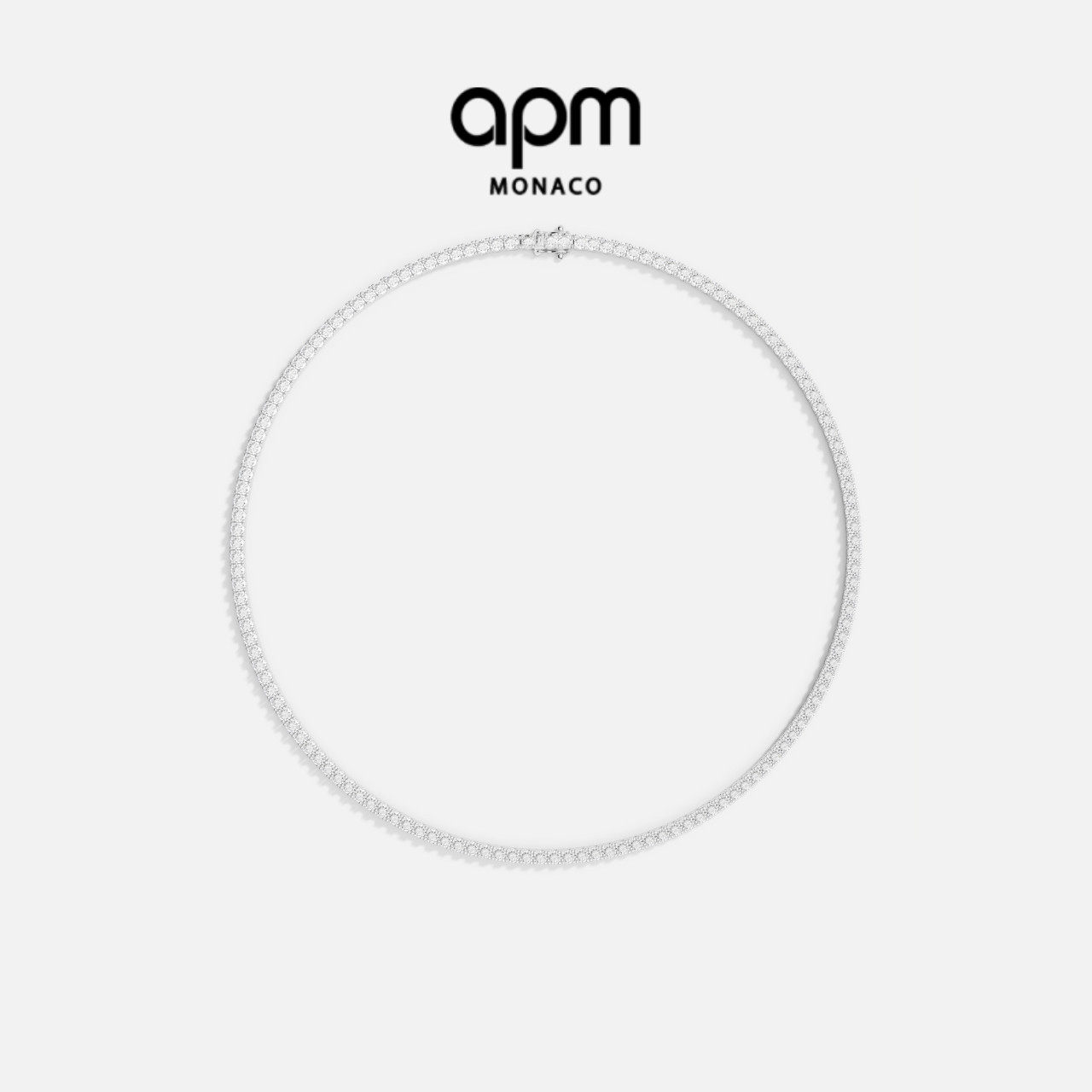 APM微镶项圈经典简约素圈