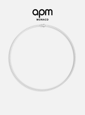 [杨紫同款]APM Monaco微镶项圈素圈首饰情侣项链网球链情人节礼物