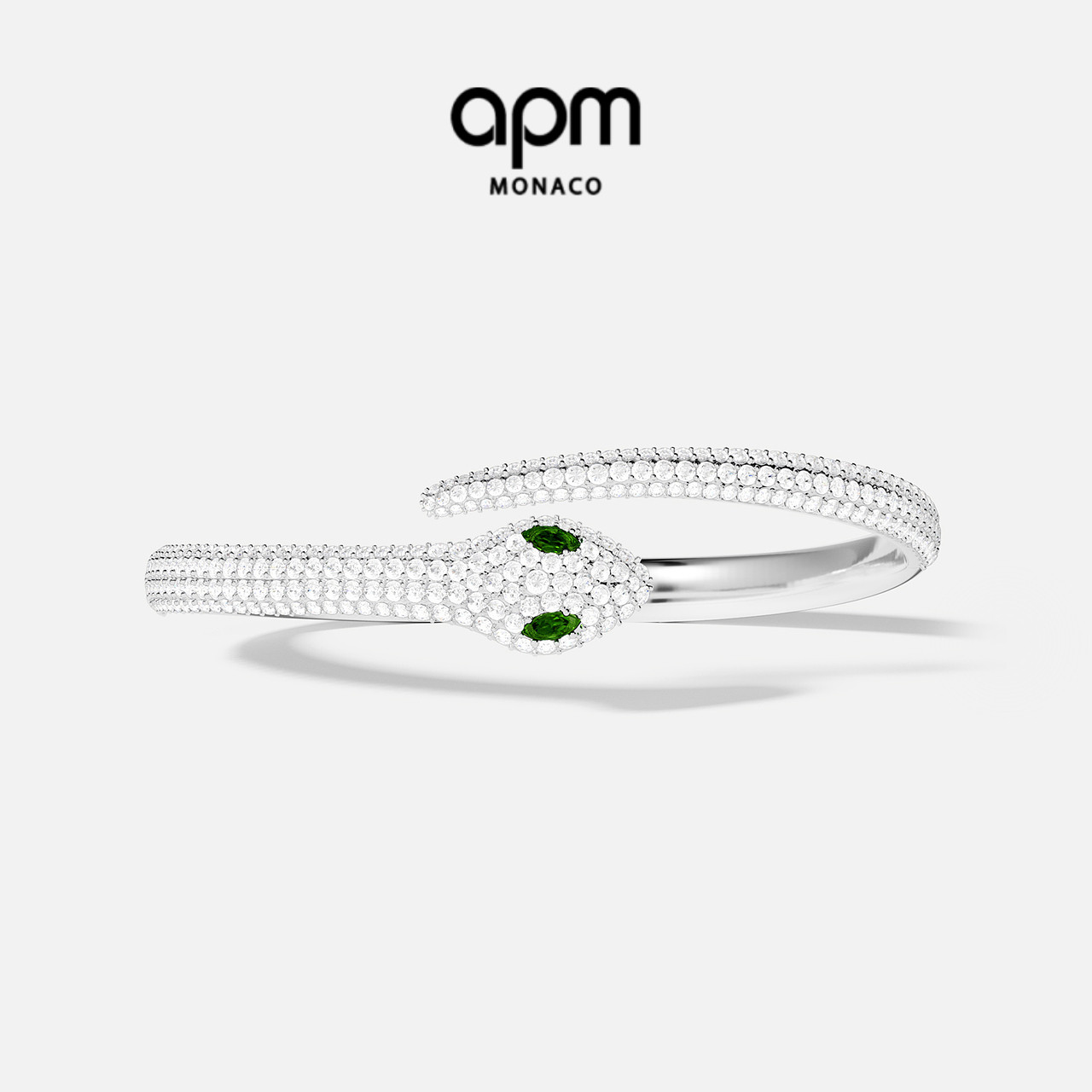 APM灵蛇手镯绿眼个性前卫时尚