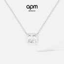 APM 方形可调节银项链高级轻奢锁骨链送人生日新年礼物 Monaco小码