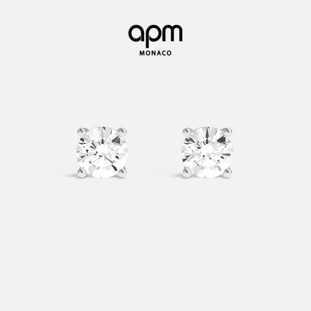 APM圆形耳钉925银简约时尚