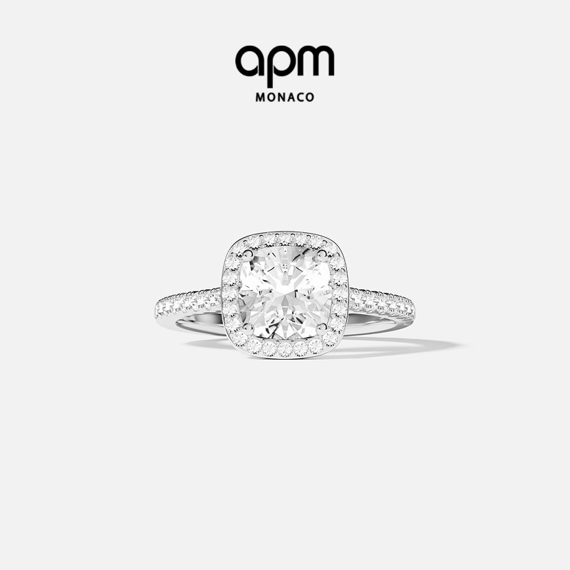 APM小方糖戒指女情侣对戒求婚图片