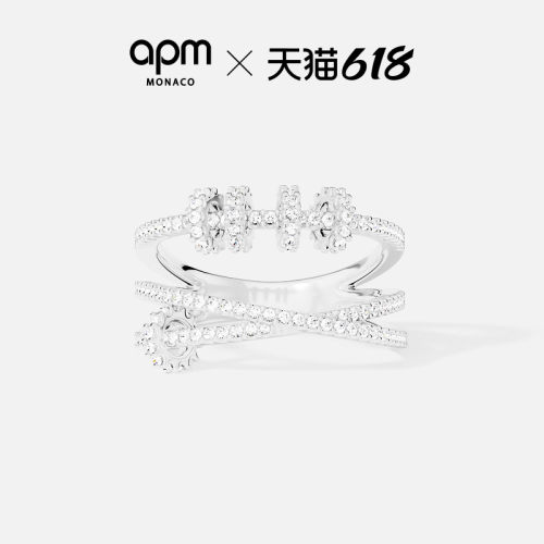 APM饰来运转戒指设计感银送礼
