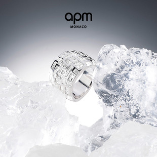 Ice冰块戒指银手饰中性风新品 Monaco宽版 APM 新年礼物 杨紫同款