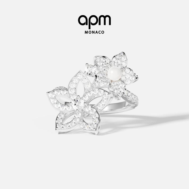 APMMonaco珍珠花朵戒指