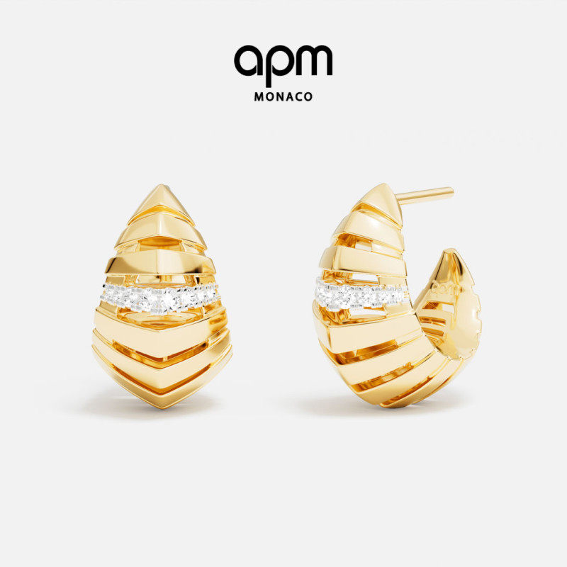 APM Monaco Rayon de Soleil耳环金黄色密