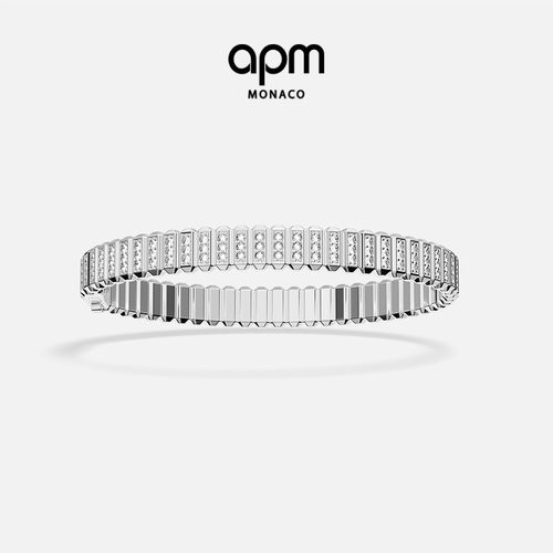 [杨紫同款新品]APM Monaco白色Graphique手镯几何精致时尚手饰礼