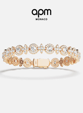 [新品]APM Monaco玫瑰金Météorites Glamour手链流星白雪公主