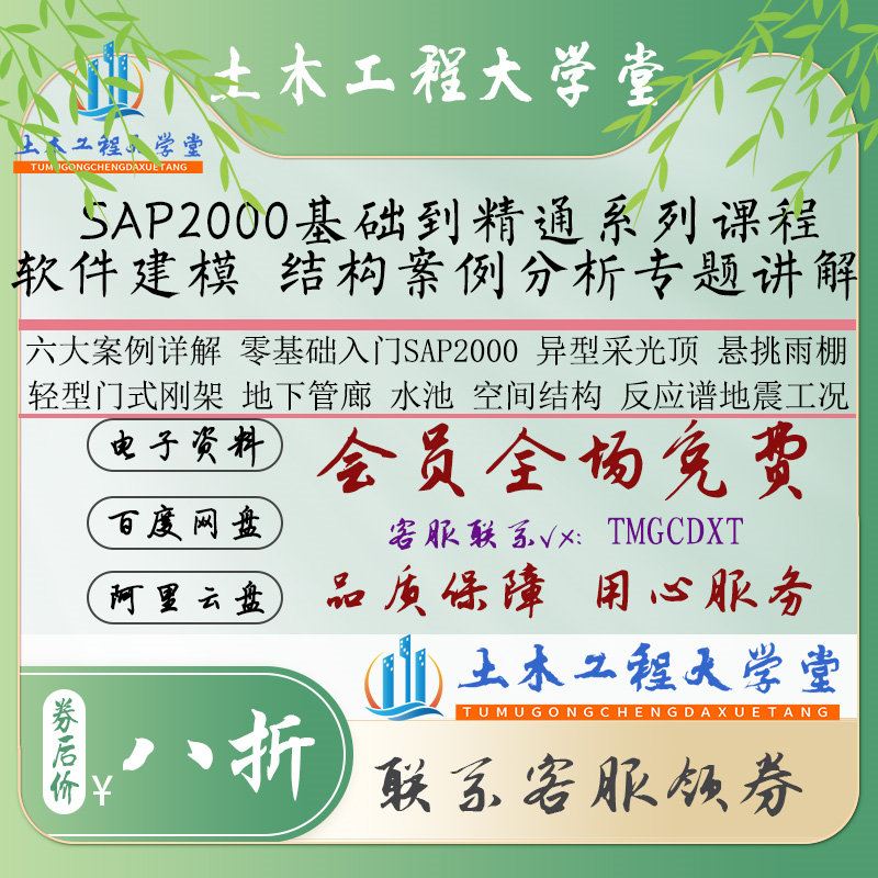23-SAP2000基础到精通系列课程 软件建模 结构案例分析 专题讲解