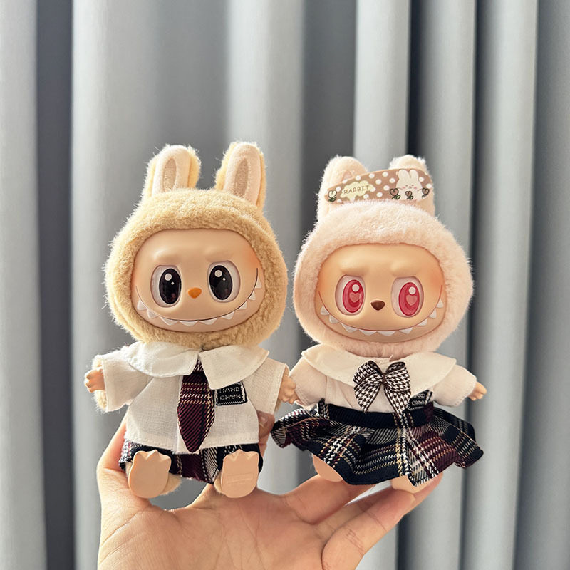 仅衣服] 一二代钥匙扣Labu潮玩娃衣