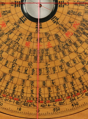 万安镇桃木罗盘实木手工高精度八寸三合盘初学者专业复古中式仿古