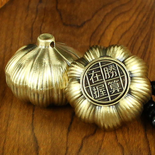 胜券在握手把件黄铜把玩件男士随身招财解压创意小摆件小礼品礼物