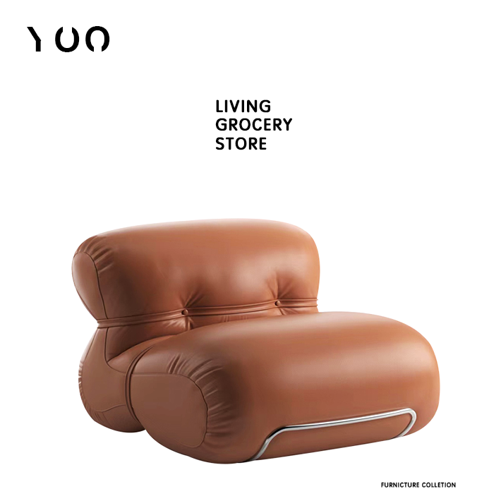 摩登复古创意雪橇沙发椅极简中古风设计师客厅休闲椅酒店民宿会所