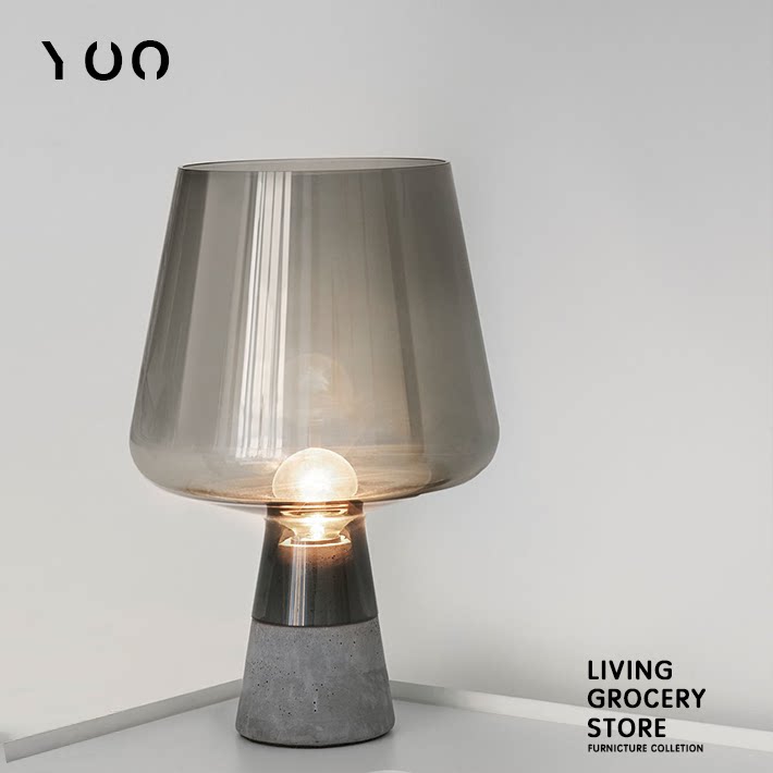 北欧创意设计师款装饰灯现代简约卧室床头样板房玻璃台灯新品