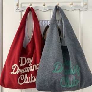 白日梦想家·韩系ins风复古帆布托特包大容量通勤包包单肩包