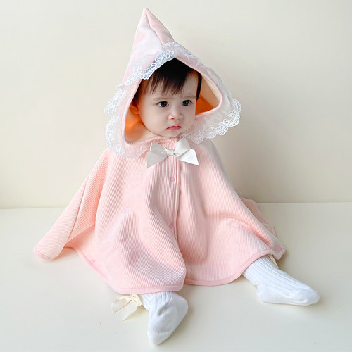 宝宝新生儿披风斗篷春秋冬季外出
