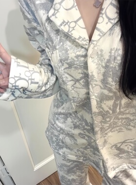 德绒睡衣女高级感秋冬季磨毛加厚加绒海岛绒春秋款外穿家居服