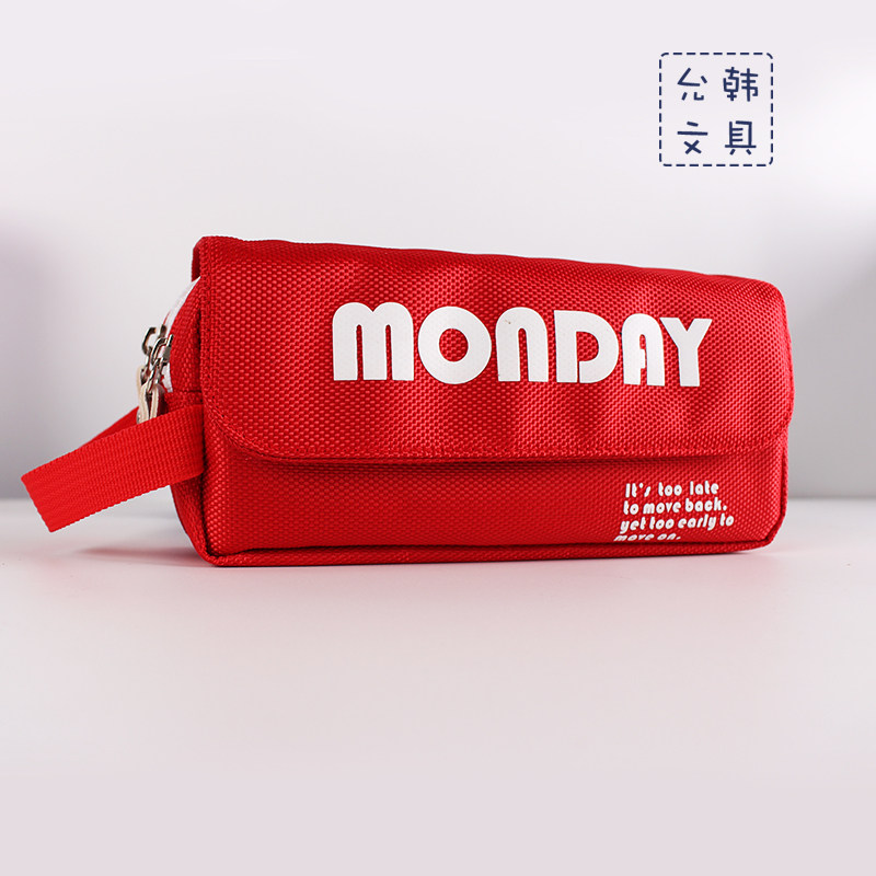 翻盖款帆布多层大容量长铅笔袋文具盒包男女中小学生韩国创意简约