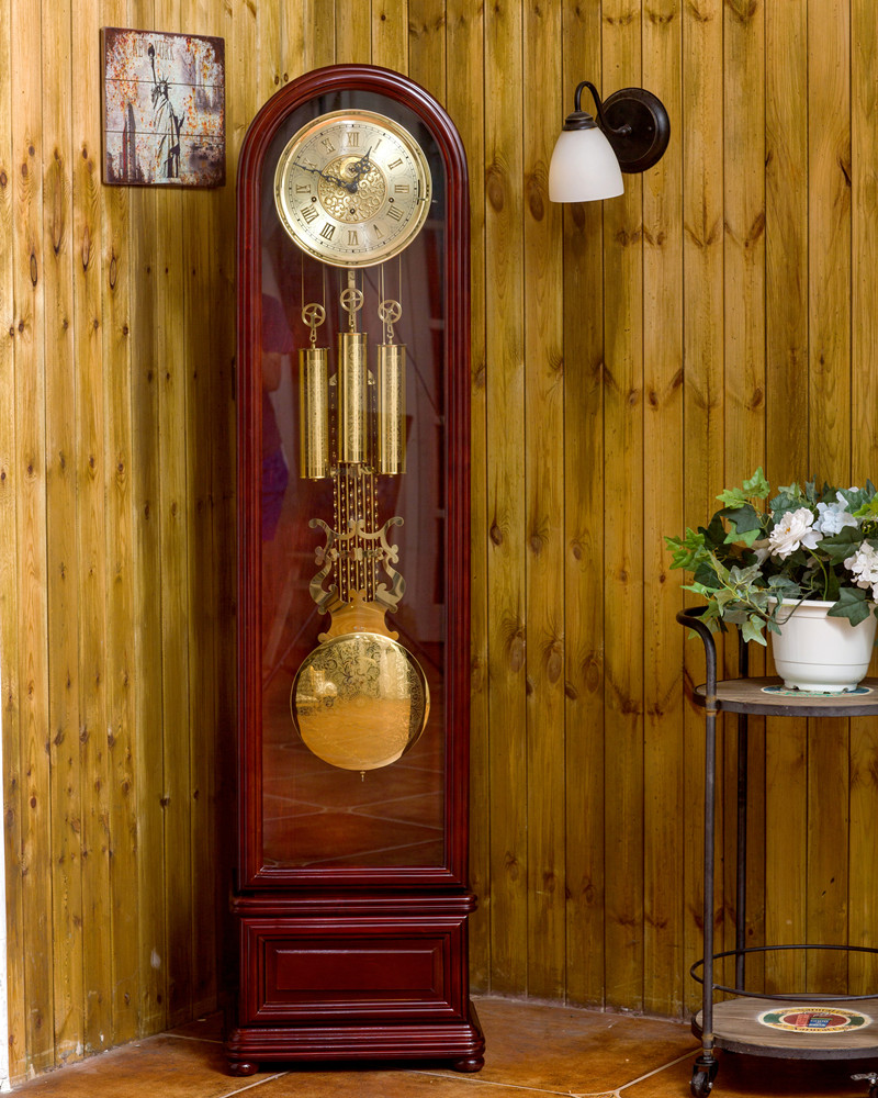 德国赫穆勒机械音乐报时落地钟欧式简约豪华客厅铜机芯钟表新中式