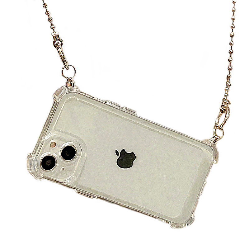 适用iPhone17promax手机壳13苹果16promax斜挎背带17女款14透明15挂绳11简约12气囊防摔16链