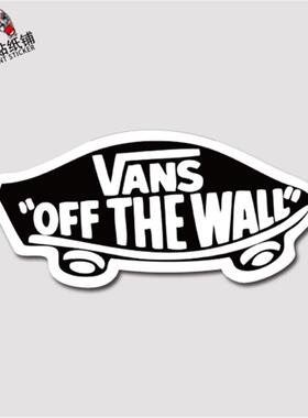 黑色Vans贴纸 行李箱贴纸 旅行箱贴纸 潮牌贴纸 防水3M材质贴纸