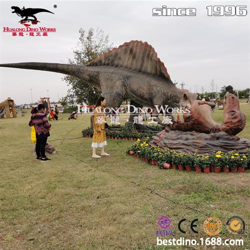 户外软体硅胶仿真恐龙模型仿真棘龙吃鸭嘴龙自贡恐龙厂家大型恐龙