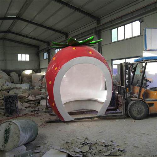 园林景观卡通房屋苹果屋水果玻璃钢材质游乐园设施工艺品雕塑