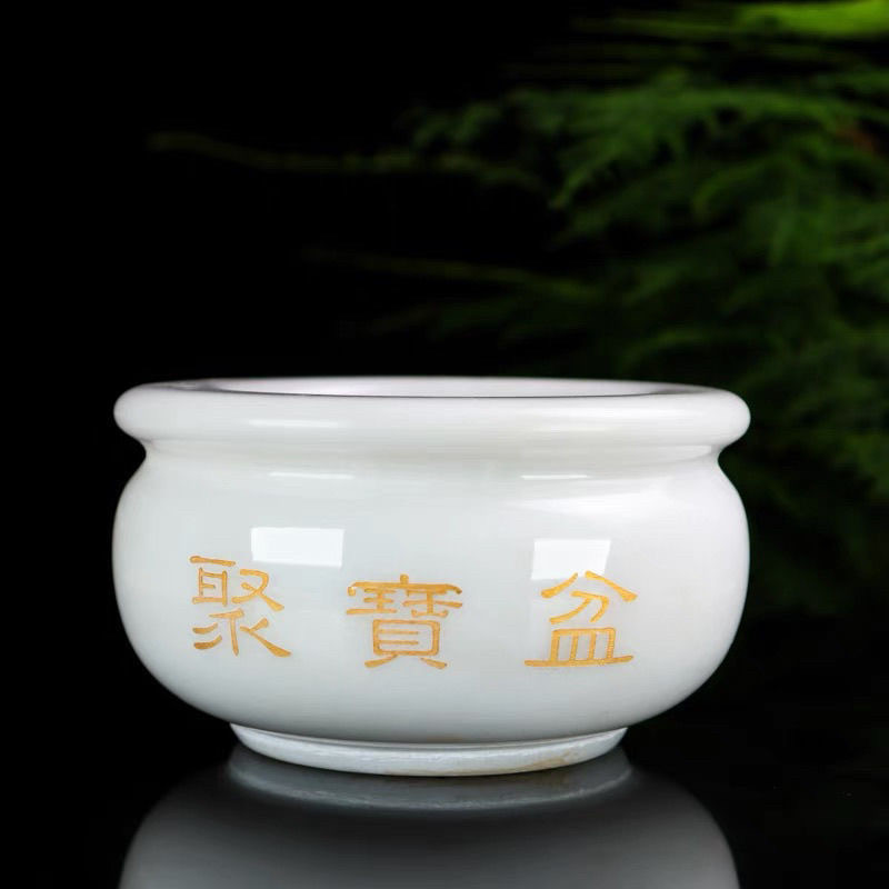 天然白玉聚宝盆摆件客厅博古架玄关办公室装饰摆设乔迁开业礼品,家居饰品,桌面摆件,淘宝优惠券,粉丝福利购,淘宝优惠卷
