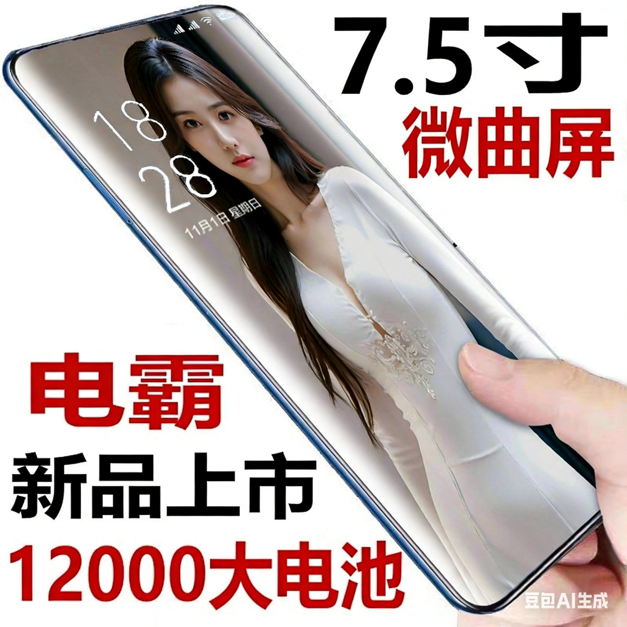 骑手外卖员电霸12000毫安大容量电池全网通5G超长待机OTG反向充电
