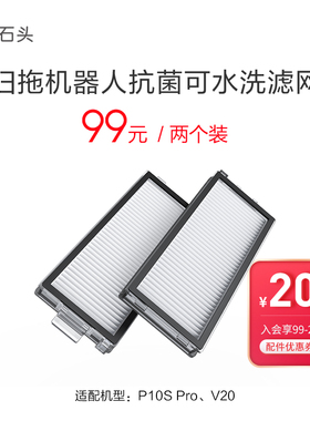 抗菌可水洗滤网2个装--适用于P10S Pro系列、V20系列