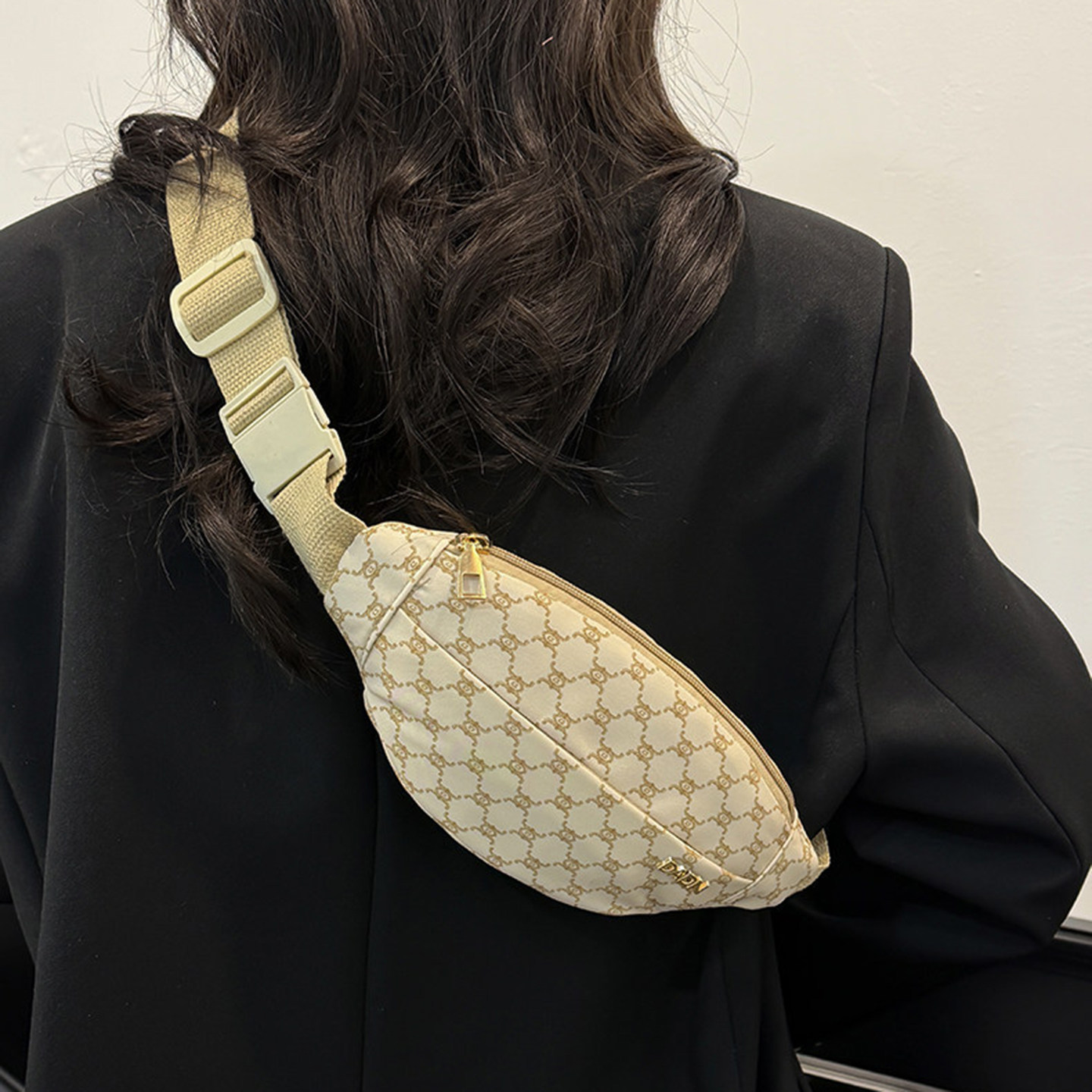 轻奢老花骑行战术腰包女款小号