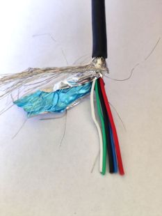 ul2725蔽频22+28AWG 5芯电源线多芯护套圆线5芯线28屏蔽线带铝箔