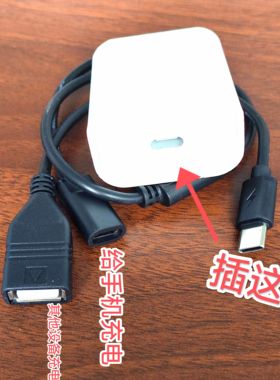 TypeCUSB公一分二TypeC母USB母充电线适用于汽车电脑转换双电源口