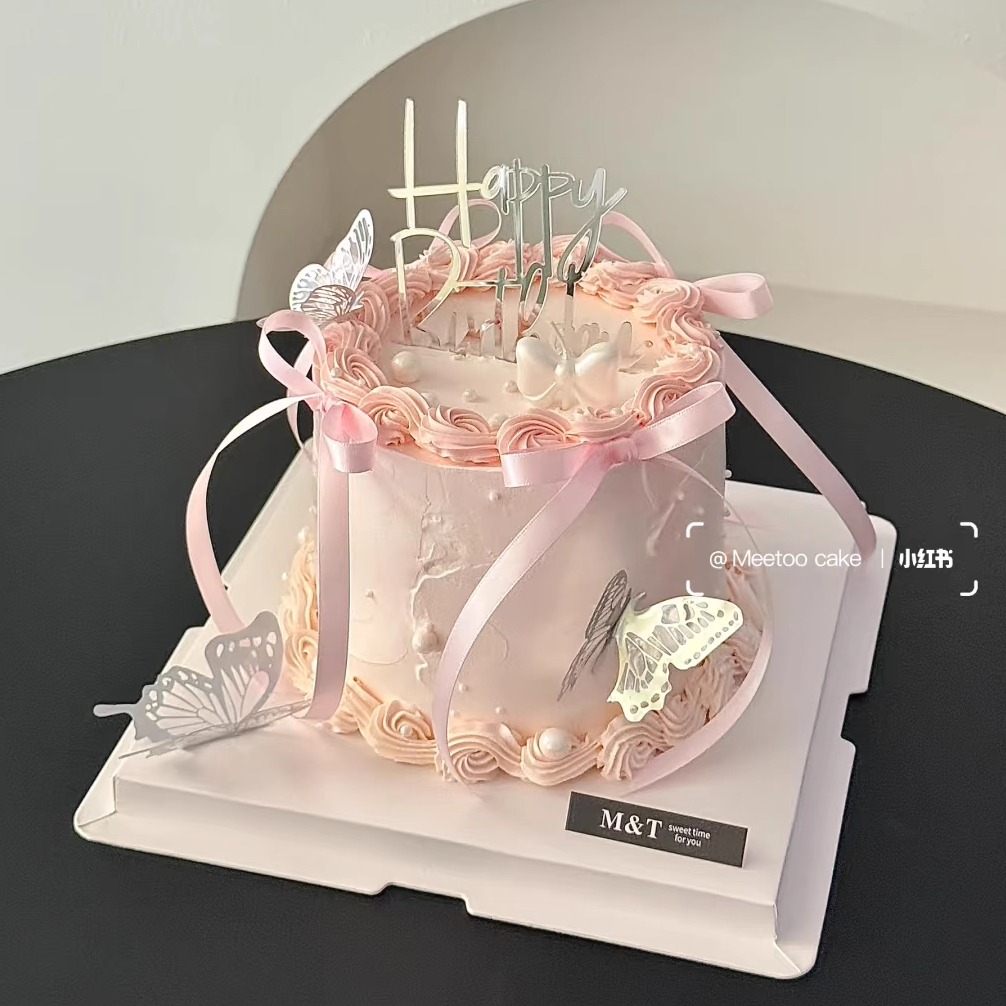 蝴蝶珍珠点缀少女风蝴蝶结丝带