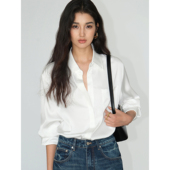 女新款 NEVA 衬衫 高级感缎面长袖 宽松气质衬衣设计感小众上衣