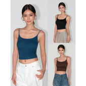 双肩带吊带背心女外穿自带胸垫美背针织无袖 NEVA HU热情岛屿 上衣