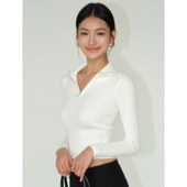 NEVA 毛衣外穿 显瘦短款 HU灰色半高领拉链针织打底衫 女秋冬修身